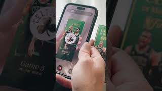 The Celtics made a NBA Finals collectible ticket that plays game highlights 🤯 via celticsTT [upl. by Aztilay]