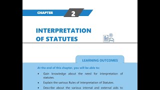 LAWInterpretation of StatutesMalayalamCA InterNew Syllabuscome4commerce [upl. by Nyhagen]