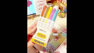 5 Colors Highlighter Pens Broad and Fine Tips Marker Pen for School Students Office Home Supplies [upl. by Bortman656]