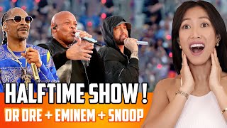 Dr Dre  Snoop Dogg  Eminem Super Bowl Halftime Show W Mary J Blige Kendrick 50 Cents Reaction [upl. by Orgell]