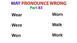 English Words You May Pronounce Wrong part 83 [upl. by Olegnaid]