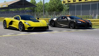 Hennessey Venom F5 2021 vs Bugatti Chiron Super Sport 300 at Monza Full Course [upl. by Ginzburg]