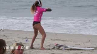 Surfer Anastasia Ashley Twerking WarmUp Dance [upl. by Aeli]