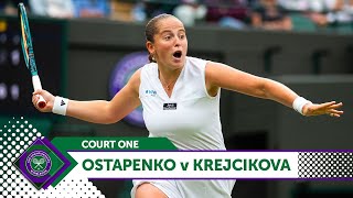 Jelena Ostapenko vs Barbora Krejcikova Highlights Wimbledon 2024 🔴 Grand Slam Champion [upl. by Elfstan506]