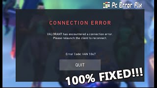 Fix Van 1067 Error Valorant on Windows 11 amp 10  Working Tutorial  PC Error Fix [upl. by Rotkiv313]