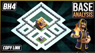 New Builder Hall 4 Base Link 2023  Coc BH4 Trophy Base Layout  Clash Of Clans [upl. by Llehsam107]