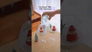 Drinkable Christmas Milk Jelly Snowman Recipe [upl. by Balliol945]