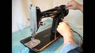 Demonstration Video of a Singer 201 Sewing Machine [upl. by Narag]