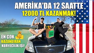 12 SAAT BOYUNCA UBER EATS 1 Gün Boyunca Uber Eats Yapmak Uber Eats Kazancım Ne Kadar Amerika 2024 [upl. by Arline]