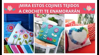 ¡14 Ideas De Cojines Tejidos A Crochet Que Te Enamorarán [upl. by Albur]