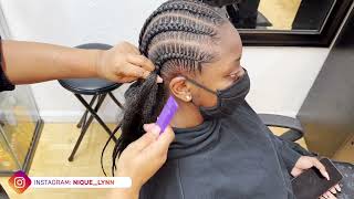 How to do Straight Back Feed In Braids [upl. by Penthea]