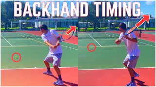 OneHanded amp TwoHanded Backhand Timing [upl. by Inacana]