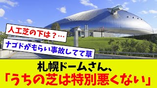 【いい加減にしろ…】札幌ドームさん、「うちの芝はナゴヤドームさんと同じです」 その下はどうなってる？… [upl. by Yllor]