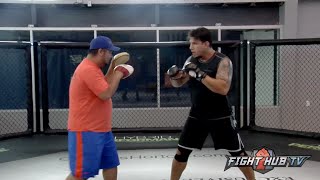 Frank Mir vs Andrei Arlovski full video Mir MMA amp Boxing workout video [upl. by Tiana]