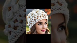 Patrones de gorras de mujer tejidas a crochet hechas a mano [upl. by Ledua]