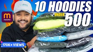 Top 10 Best HoodieSweatshirt Under 500 For Winter Men 🔥 Meesho Hoodie Haul 2024  ONE CHANCE [upl. by Halfon]