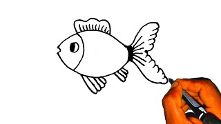 HowtodrawfishfromnumberFishdrawingvideofishpaintingFishdrawingArtist Zahidul [upl. by Asilehc]