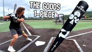 Hitting with the 2022 DeMarini The Goods 1piece  BBCOR Baseball Bat Review [upl. by Rellim]