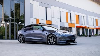 NEW FLOW FORMED JRWheels JR45  Tesla Model 3 [upl. by Enelyak]