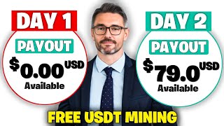 DAY 2  79 USDT 🤑 New FREE USDT Mining site ●● withdraw Anytime  Earn free usdt [upl. by Chatwin]