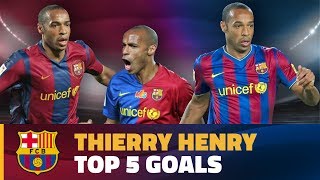 Thierry Henrys best goals for FC Barcelona [upl. by Kentigera689]