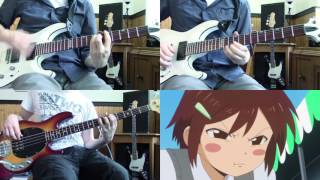 Danshi Kokousei no Nichijou  Opening Shiny Tale Guitar amp Bass Cover [upl. by Adnak]