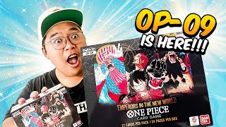 PRERELEASE OP09 BOOSTER BOX Early Opening Emperors in the New World ENGLISH  One Piece TCG [upl. by Eenwat]