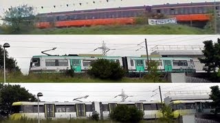 Train  Tram Contrasts At Besses O Th Barn Station Manchester [upl. by Jarlathus248]