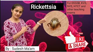 Rickettsia  Applied Biology for DSSSB  By Sudesh Maam [upl. by Ogg]