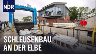 Bagger Krane Segelboote Schleusenbau an der Elbe  Die Nordreportage  NDR Doku [upl. by Zuliram]