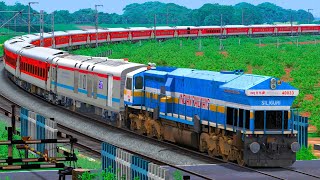 Train High Speed Crossing in Railway Gate  BUMPY RAILROAD  Train Simulator  Railwork  NTG GAMING [upl. by Bolt11]