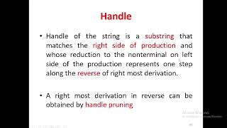 Compiler Design  Unit2  Lec04  LL parser Error Recovery Shift Reduce Parser [upl. by Tricia]