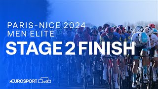 ANOTHER DAY FOR THE SPRINTERS 💨  Stage 2 Finish ParisNice 2024  Eurosport Cycling [upl. by Vitoria]