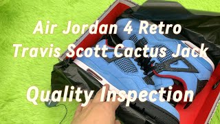 Air Jordan 4 Retro Travis Scott Cactus Jack Quality Inspection From PKStockX sneakers pkstockx [upl. by Chaddy]