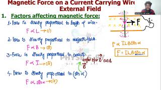 quotMagnetic Force on a CurrentCarrying Conductor  2nd Year Physics Chapter 14quot [upl. by Orapma]