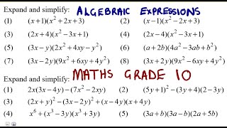 Mathematics Grade 10 MULTIPLYING Algebraic Expressions mathszoneafricanmotives mathswithadmirelightone [upl. by Daniyal]