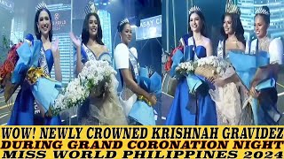 WOW KRISHNAH GRAVIDEZ CROWNED MISS WORLD PHILIPPINES 2024 [upl. by Odnomyar853]