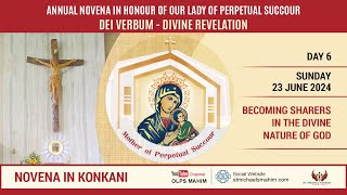 DAY 6 KONKANI  OUR LADY OF PERPETUAL SUCCOUR NOVENA 2024 [upl. by Eelrahc]