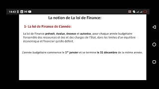 Finance publique 2 La notion de La Loi de FinanceLF de lannéerectificative de règlement [upl. by Inva]