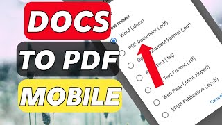 How to convert Google docs to pdf in mobile [upl. by Ainet623]