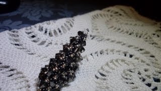 Tutorial orecchini swarovski su rete Vitty 1 part [upl. by Nolahs]