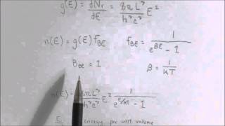 Derivation of Plancks Radiation Law using Bose Einstein Statistics [upl. by Ocnarf]