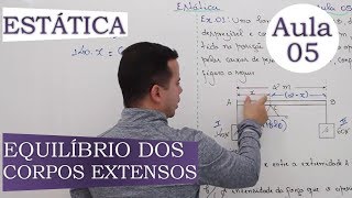 Estática  Aula 05 EQUILÍBRIO DOS CORPOS EXTENSOS [upl. by Sivehc]