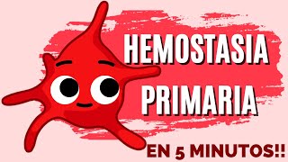 Hemostasia Primaria ¡En 5 minutos plaquetas sangre [upl. by Yerffoeg]