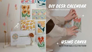 How To Make Desk Calendar Using Canva  With Printable File  DIY DESK CALENDAR [upl. by Eeltrebor]