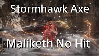 Stormhawk Axe vs Beast ClergymanMaliketh No Hit ELDEN RING [upl. by Tran]