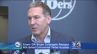 Sixers President Of Basketball Operations Bryan Colangelo Resigns In Wake Of Burner Twitter Accounts [upl. by Haimehen]