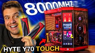 MONTAGEM DO PC MAIS RÁPIDO no HYTE Y70 TOUCH e MEMÓRIAS KINSTON FURY RENEGADE 8000Mhz [upl. by Ellecram]