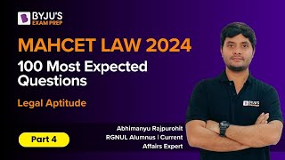 MHCET LAW 2024  100 Most Expected MHCET Law Questions  Legal Aptitude  Part 5  mahcetlawexam [upl. by Bernadene]