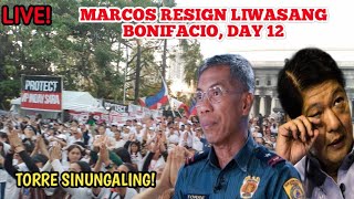 LIVE MARCOS RESIGN LIWASANG BONIFACIO DAY 12 DAGSA ANG TAONGBAYAN [upl. by Essam]